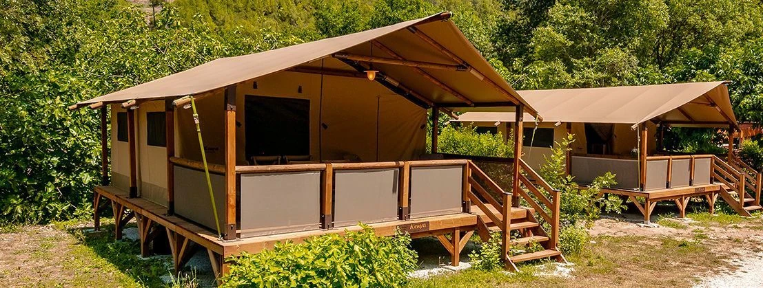 Canvas holidays in France: rent a permanent camping tent